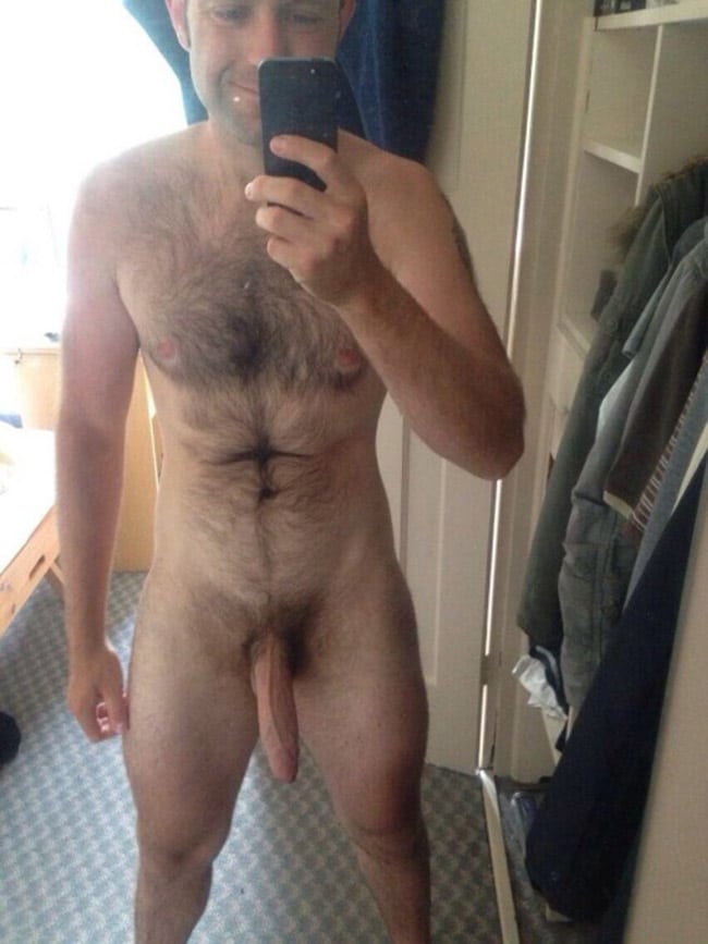 Hairy Man Is Showing His Uncut Penis Nude Man Cocks